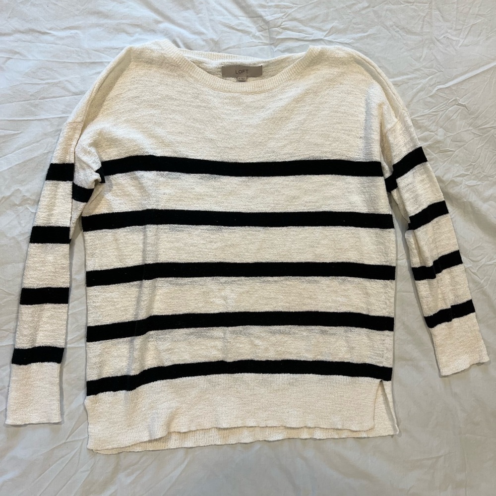 Striped loft sweater, size M